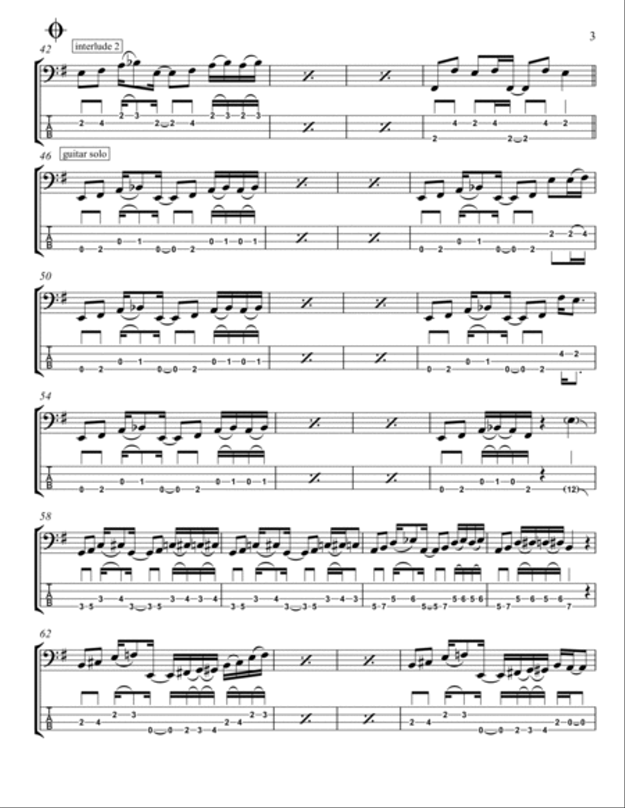 Rocket Queen Bass Guitar scores gallery preview page 3