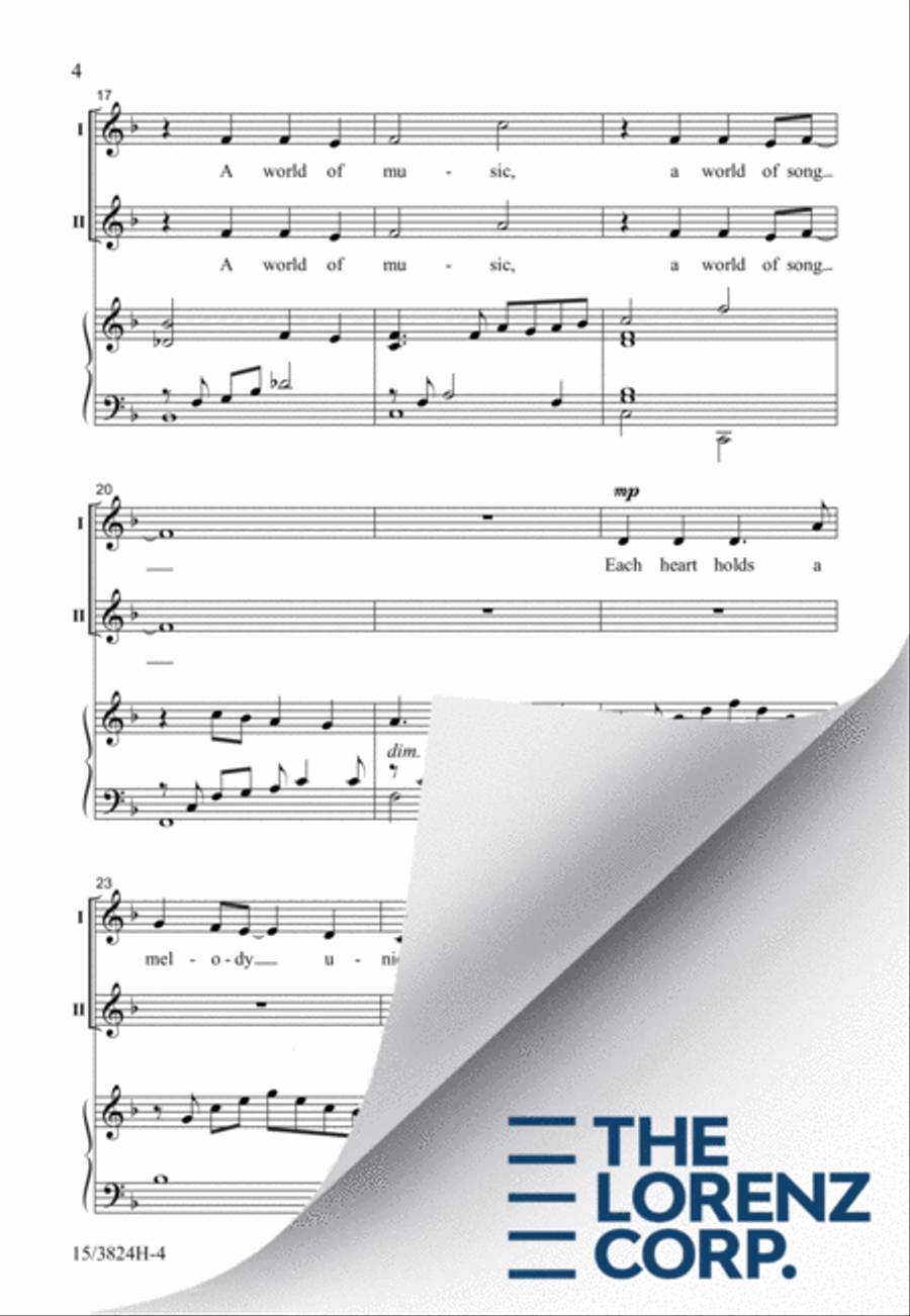 A World of Music 2-Part scores gallery preview page 5