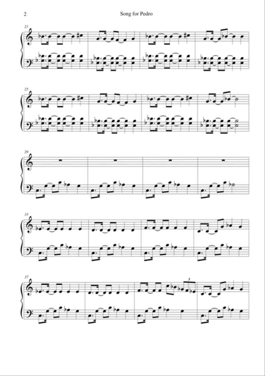 SONG FOR PEDRO SONG FOR PEDRO Marimba scores gallery preview page 2
