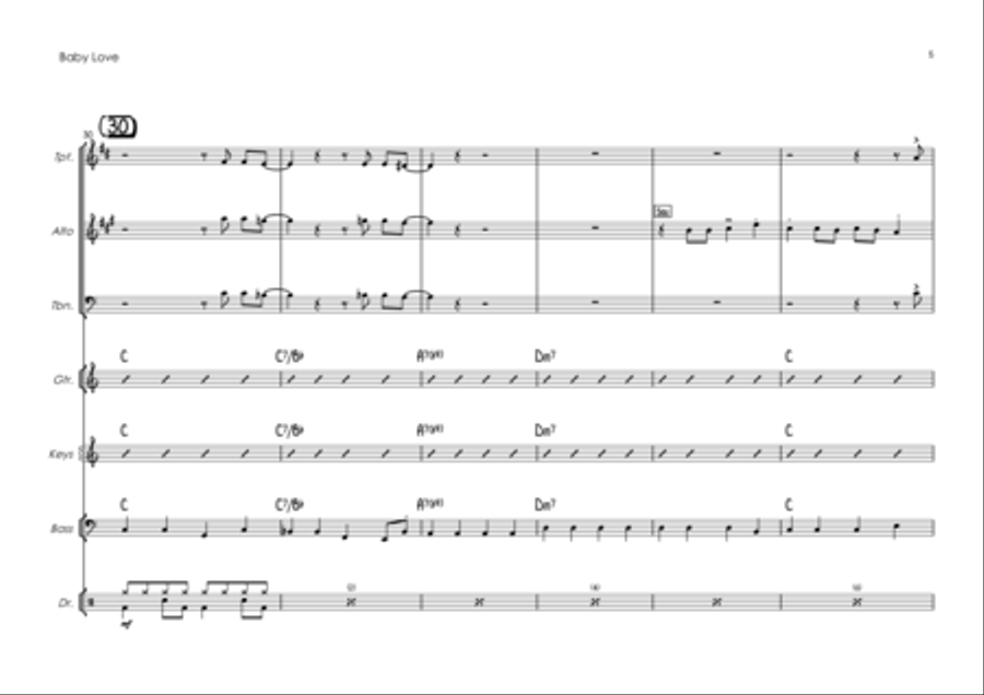 Baby Love Jazz Ensemble scores gallery preview page 5