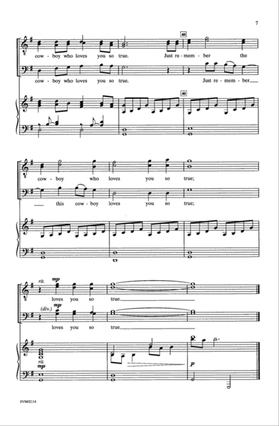 Remembering: Songs of the American West Choir scores gallery preview page 6