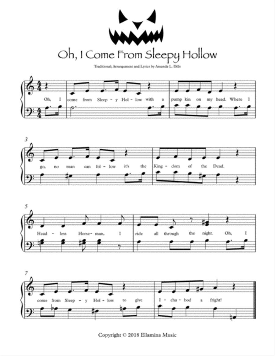 Seven Sinister Songs for Easy Piano Piano Method scores gallery preview page 4