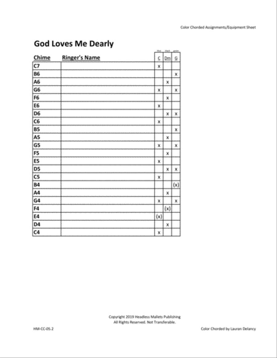 Color Chorded God Loves Me Dearly Unison Choir scores gallery preview page 3