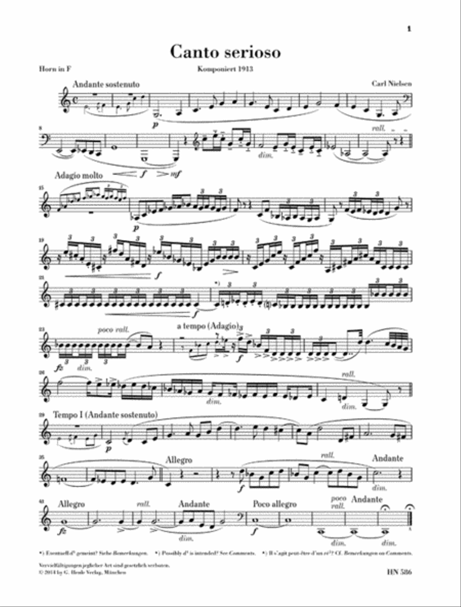 Canto Serioso for Horn and Piano Horn scores gallery preview page 3