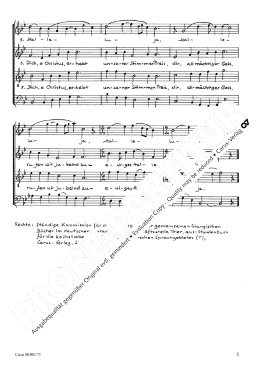 Halleluja hebt an, hallendes Gotteslob 4-Part scores gallery preview page 4