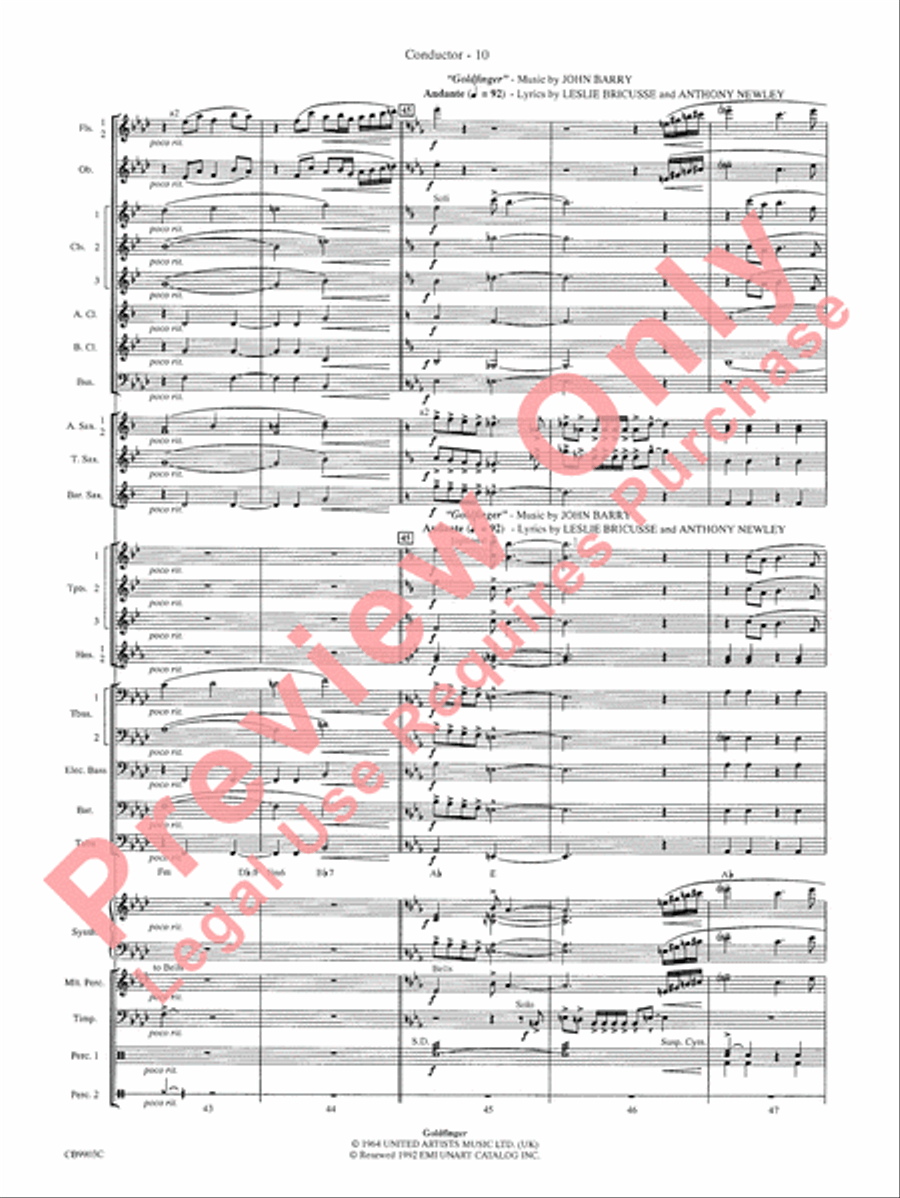 007 -- A James Bond Medley Concert Band scores gallery preview page 13