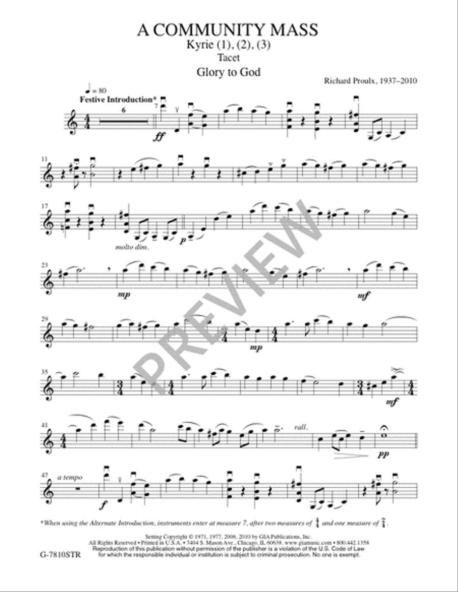 A Community Mass - String edition Flute scores gallery preview page 3