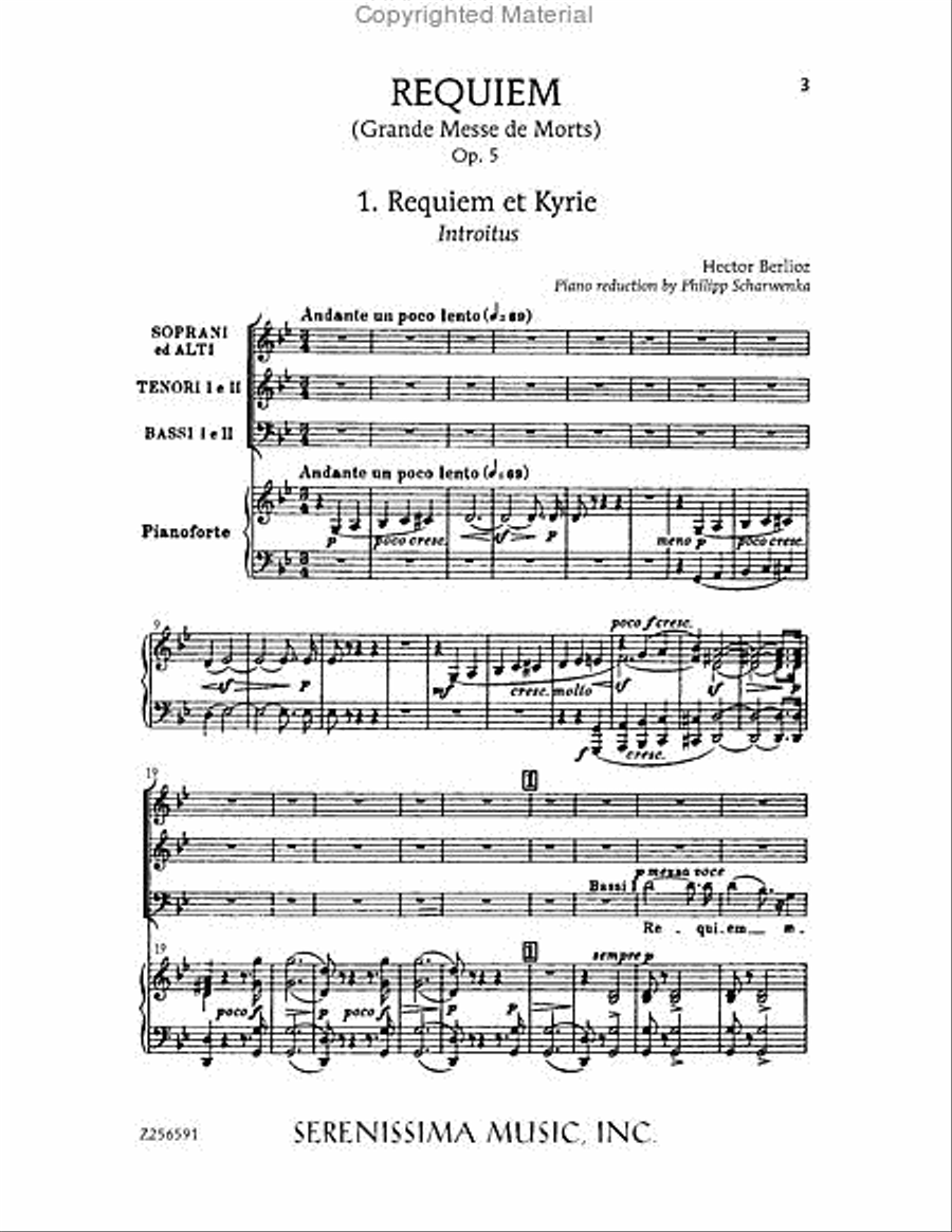 Grande Messe du Morts, H 75 Choir scores gallery preview page 3