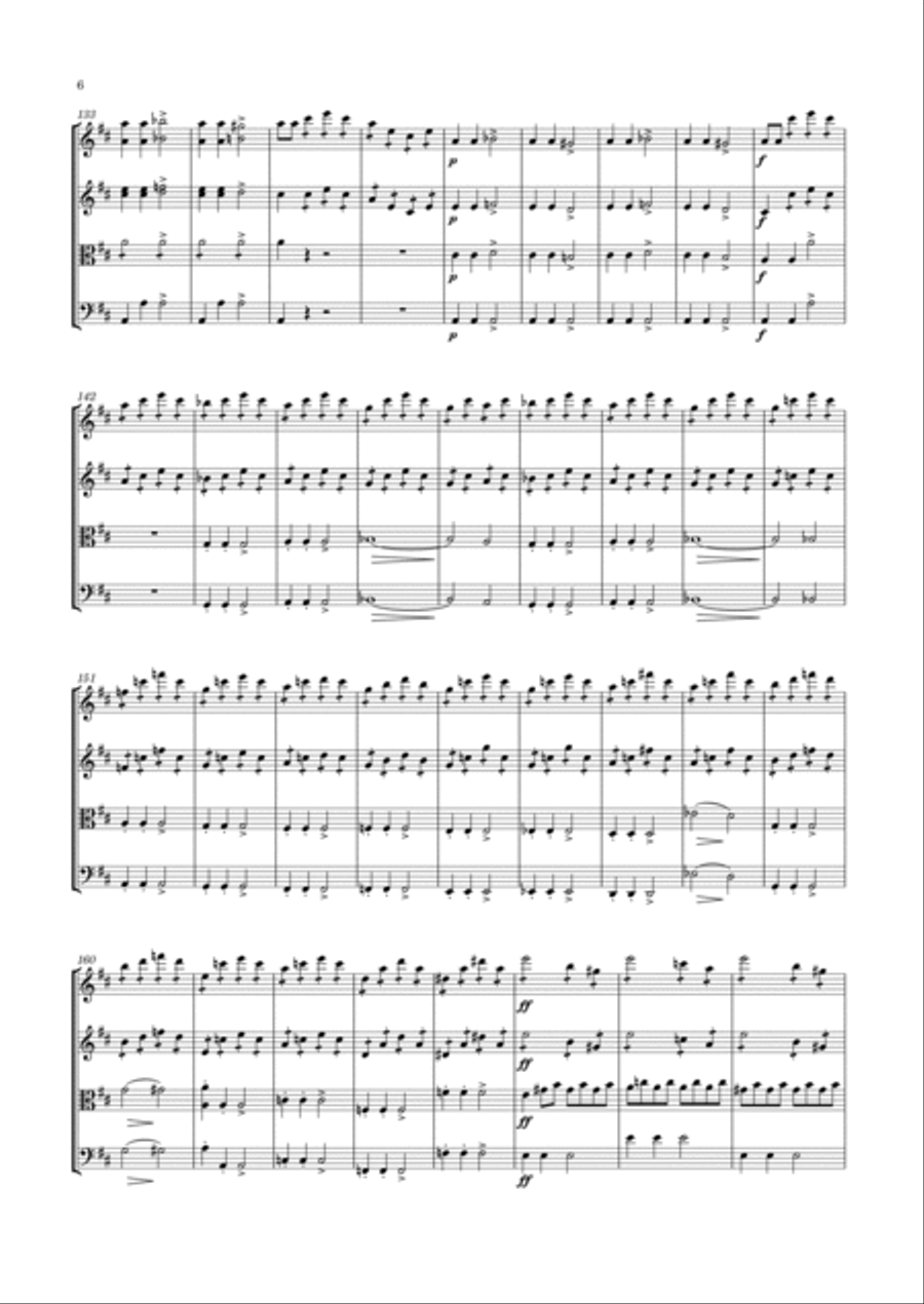 Schubert - String Quartet No.6 in D major, D.74 String Quartet scores gallery preview page 6