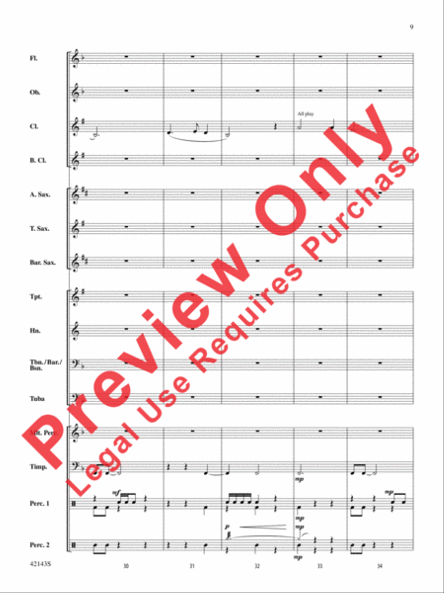 The Christmas Truce of 1914 Concert Band scores gallery preview page 9