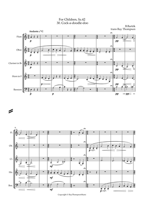 Bartók: For Children, Sz.42 30."Cock-a-Doodle-Doo" - wind quintet