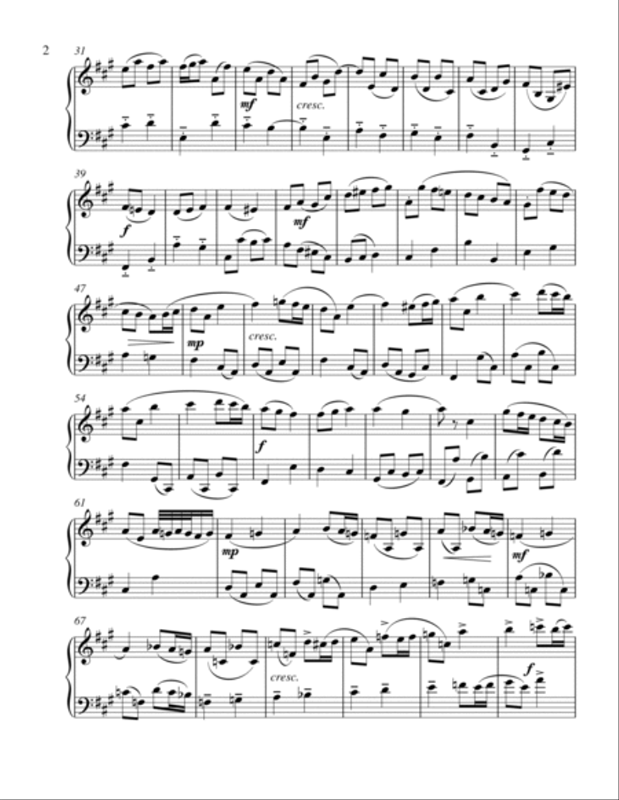 Invention No. 4 in A major Easy Piano scores gallery preview page 2