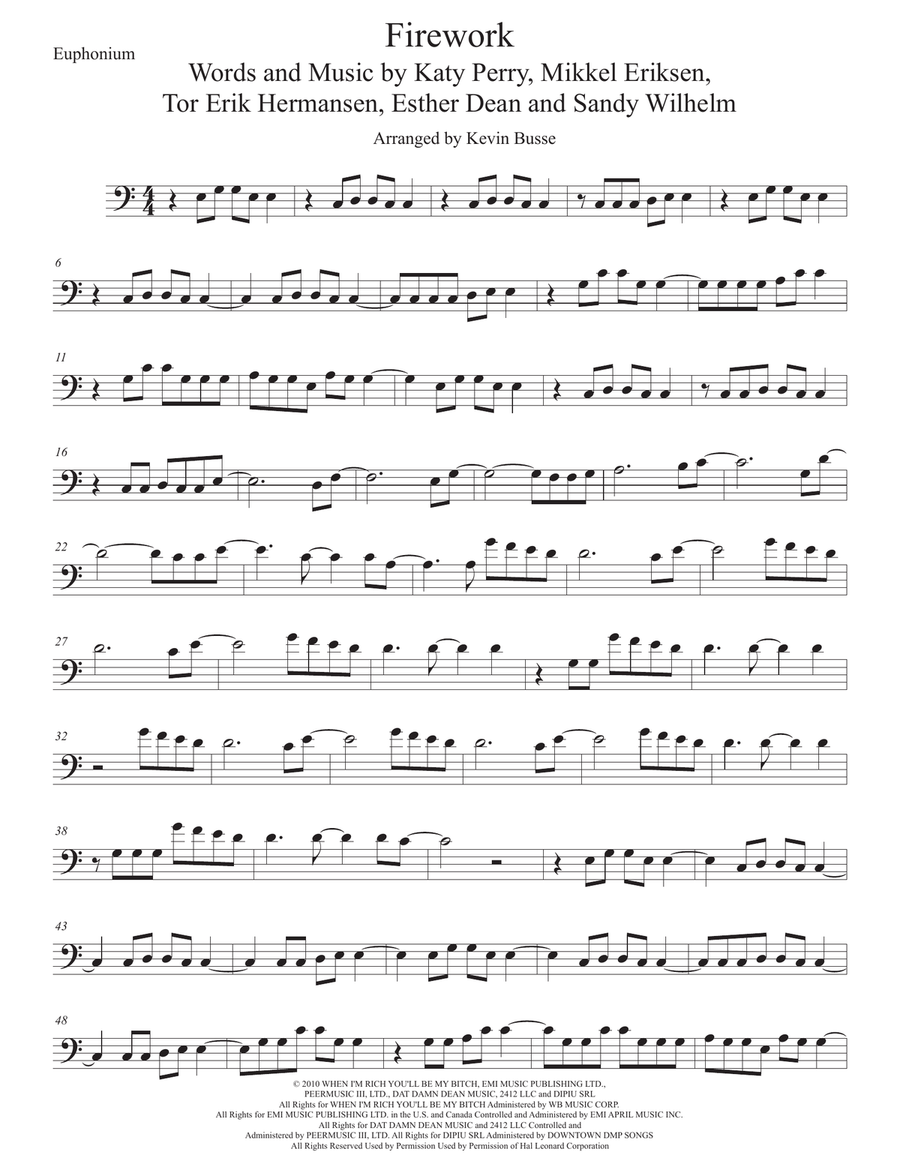 Firework Euphonium scores gallery preview page 1