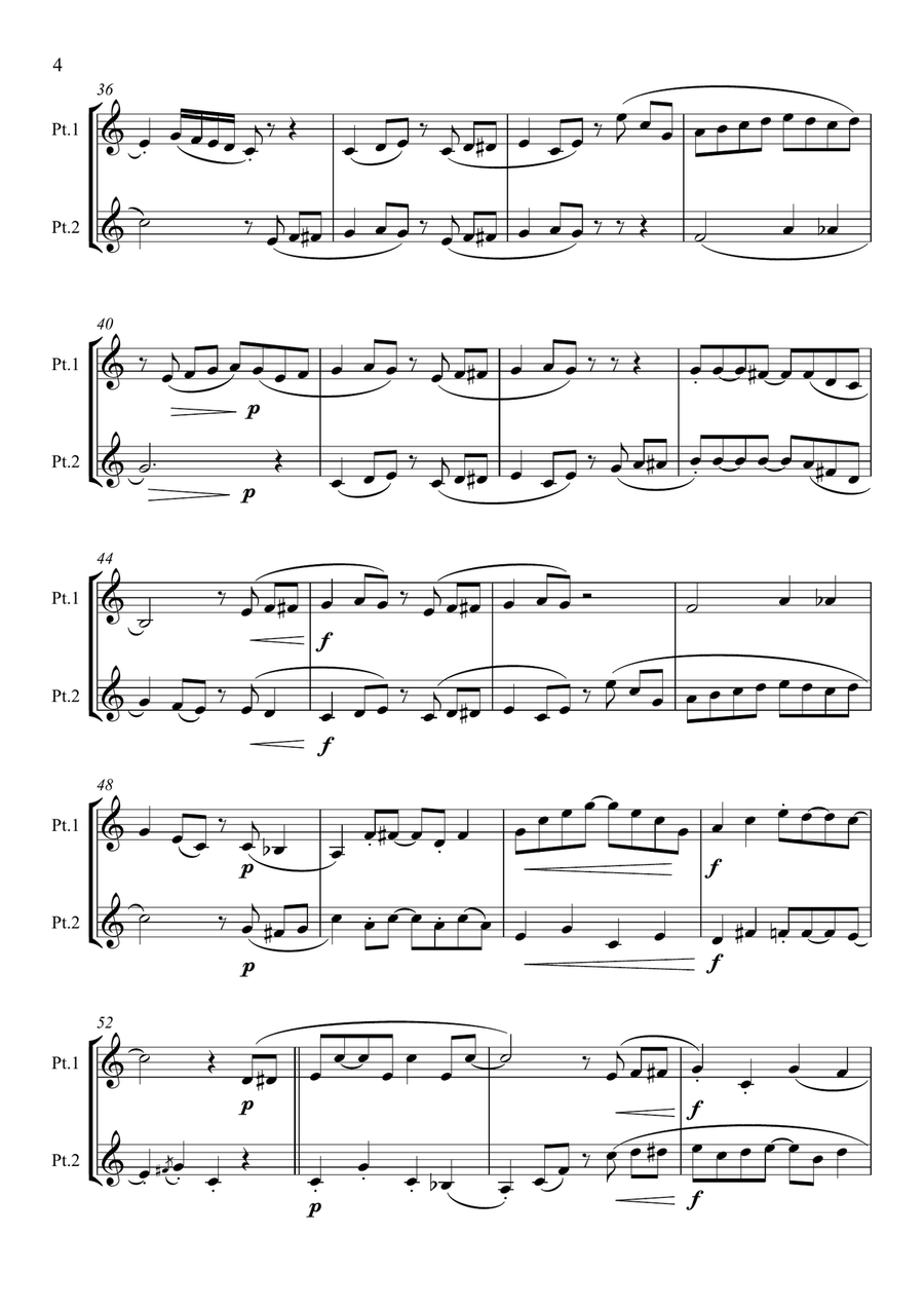 The Entertainer (Brass, Clarinet or Bassoon Duet) Woodwind Duet scores gallery preview page 4