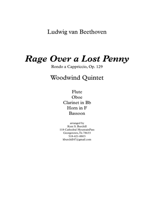 RAGE OVER A LOST PENNY for Woodwind Quintet