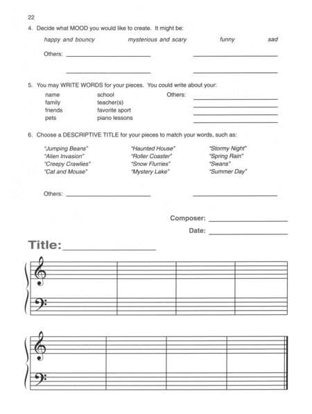 Alfred's Basic Piano Course Composition Book, Level 1B