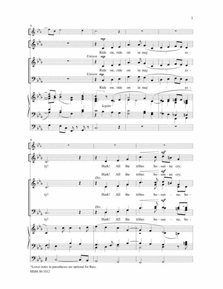 Ride On, Ride On in Majesty (Choral Score) image number null