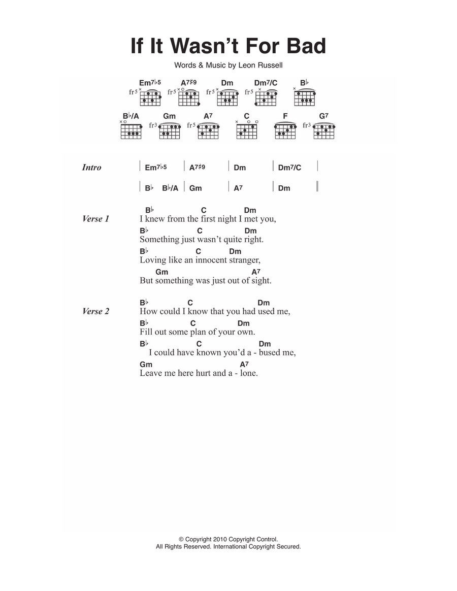 If It Wasn't For Bad Acoustic Guitar scores gallery preview page 1