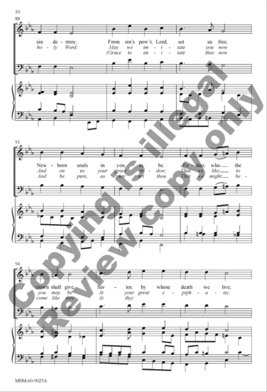 At the Lamb's High Feast We Sing Songs of Thankfulness and Praise 4-Part scores gallery preview page 10