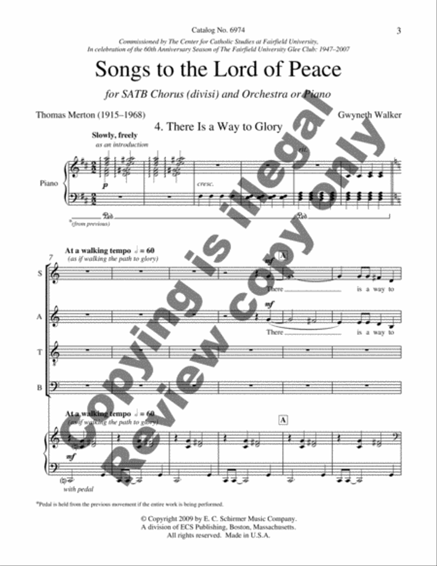 There is a Way to Glory (Choral Score) Divisi scores gallery preview page 10
