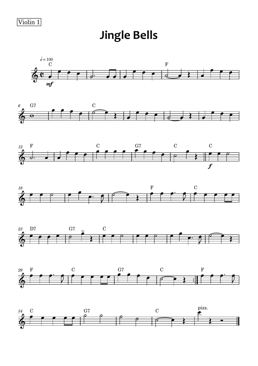 Jingle Bells String Orchestra scores gallery preview page 5