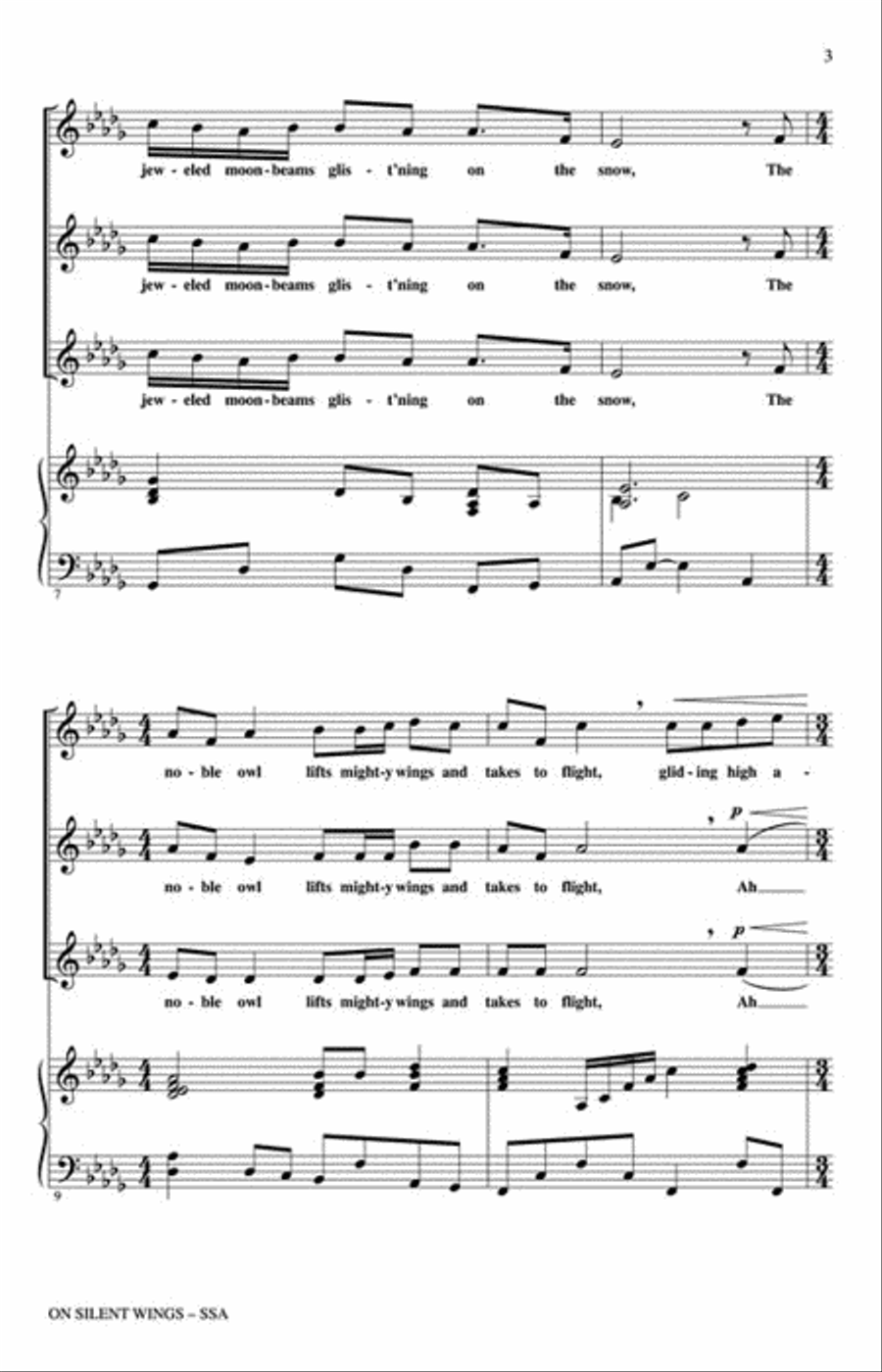 On Silent Wings SSA scores gallery preview page 3