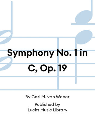 Book cover for Symphony No. 1 in C, Op. 19