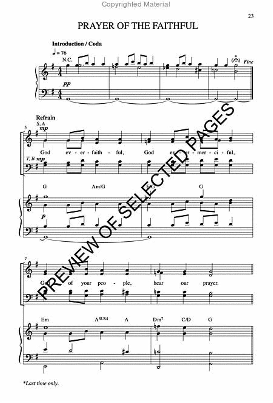 New Mass for John Carroll - Choral / Accompaniment edition 4-Part scores gallery preview page 7