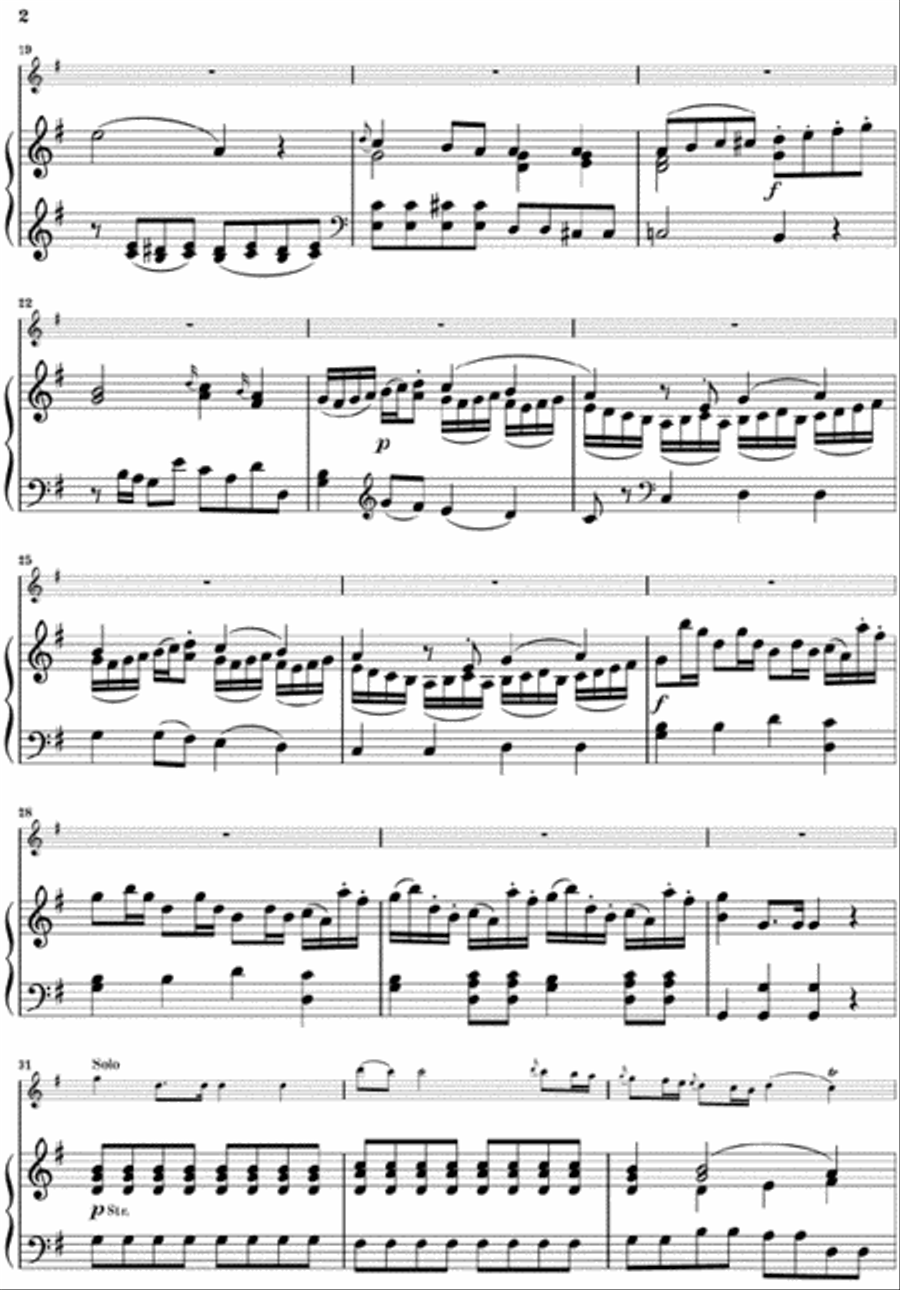 Concerto for Flute and Orchestra G major KV 313 Flute Solo scores gallery preview page 3
