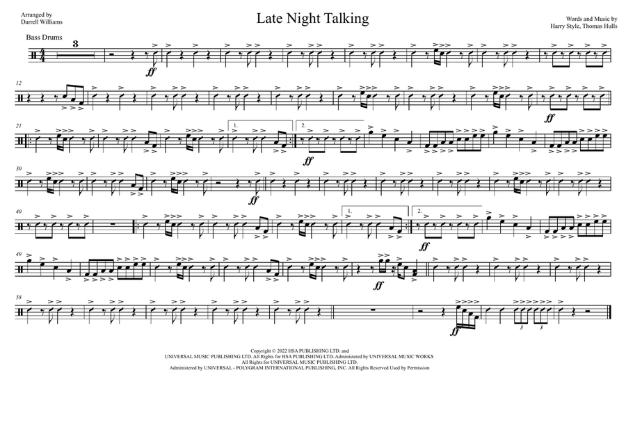 Late Night Talking Marching Band scores gallery preview page 4
