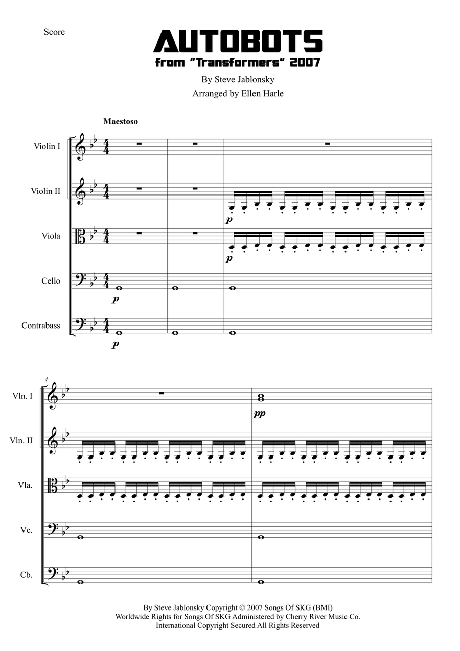Autobots String Orchestra scores gallery preview page 2