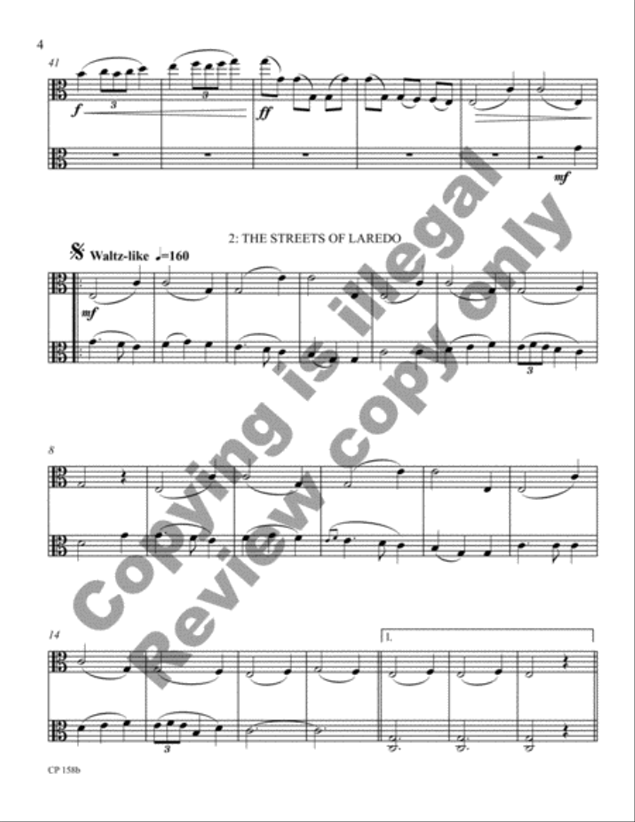 Cowboy Suite (Viola Version) Viola scores gallery preview page 15