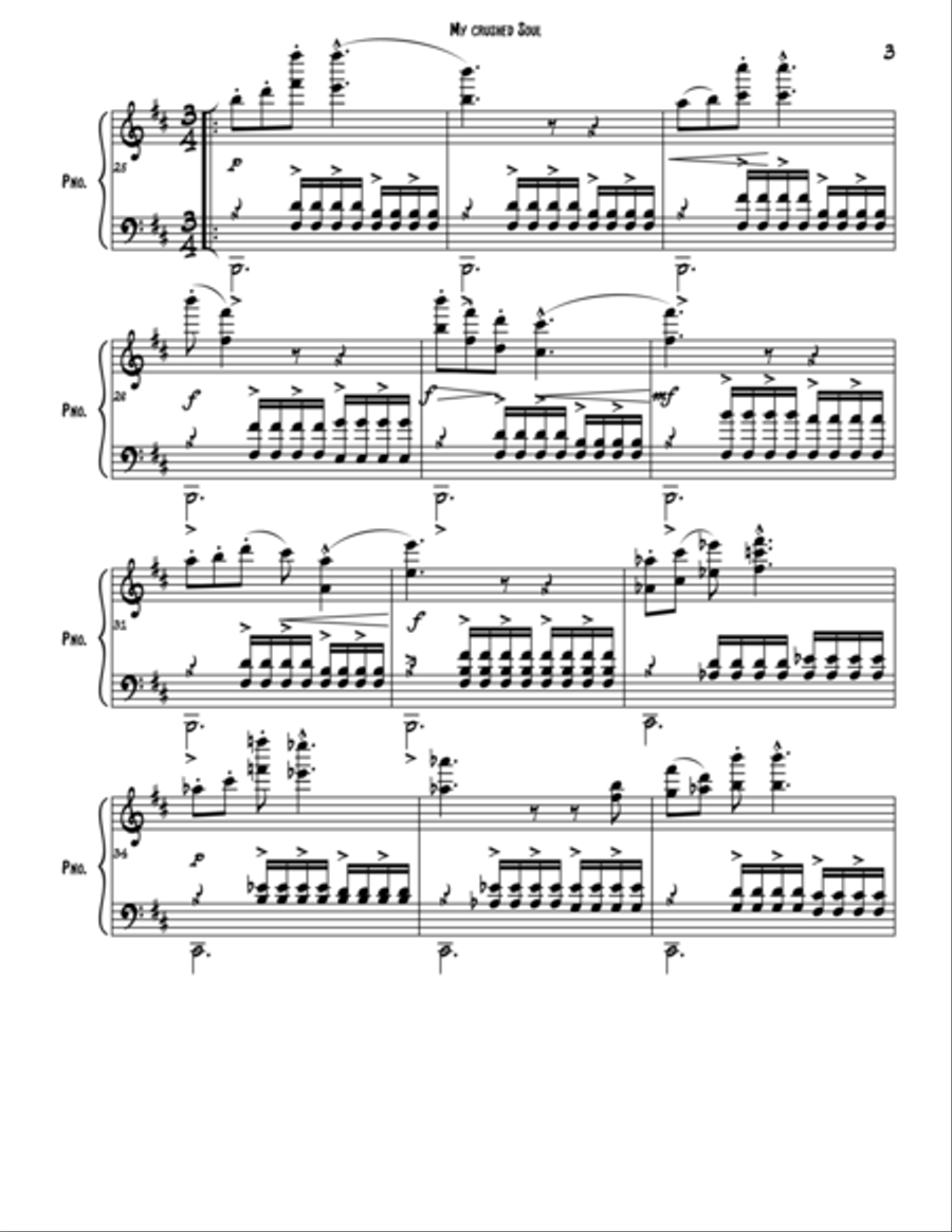 My Crushed Soul Piano Solo scores gallery preview page 3