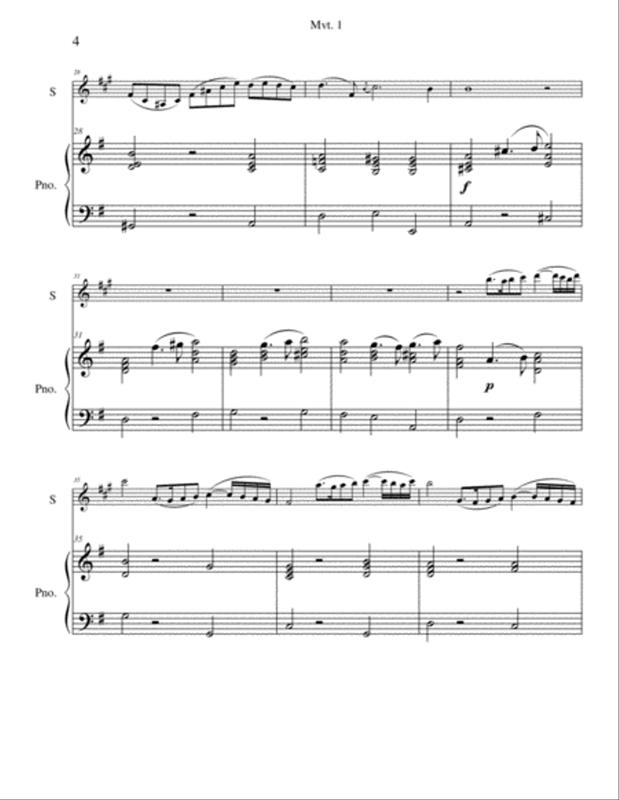 Telemann Viola Concerto in G Tenor Saxophone scores gallery preview page 4