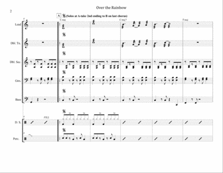 Over The Rainbow (from The Wizard Of Oz) Steel Drum Band scores gallery preview page 2