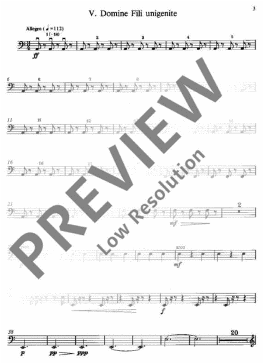 Gloria Gloria Double Bass scores gallery preview page 4