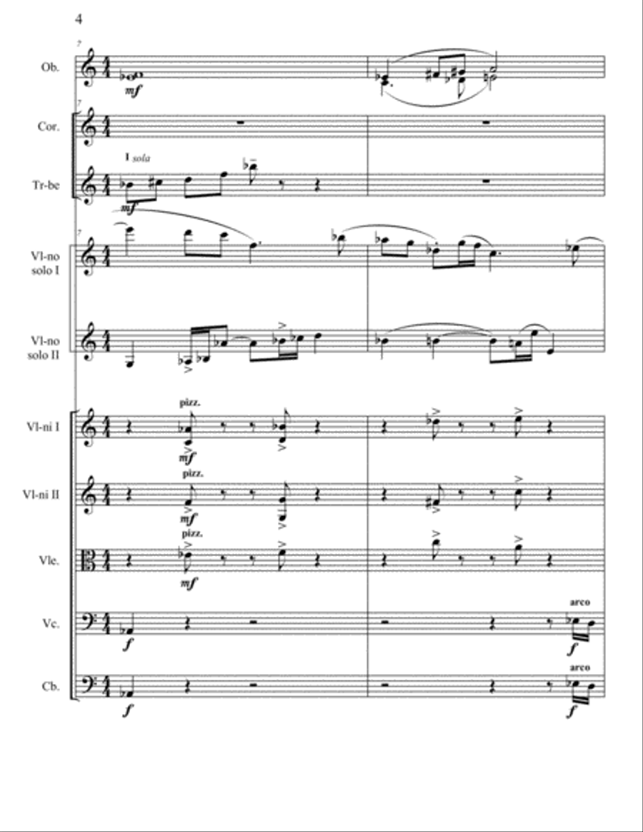 Concertino for two violins and chamber orchestra Chamber Orchestra scores gallery preview page 4