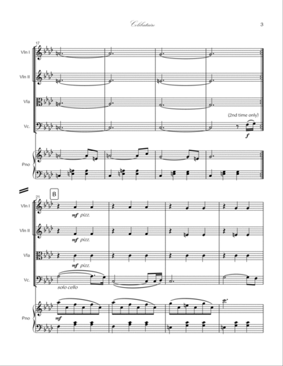 05. Celibataire Piano Quintet Piano Quintet scores gallery preview page 3