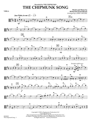 The Chipmunk Song (arr. Larry Moore) - Viola