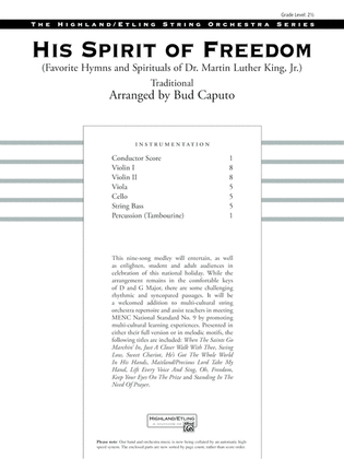 His Spirit of Freedom (Favorite Hymns and Spirituals of Dr. Martin Luther King, Jr.): Score
