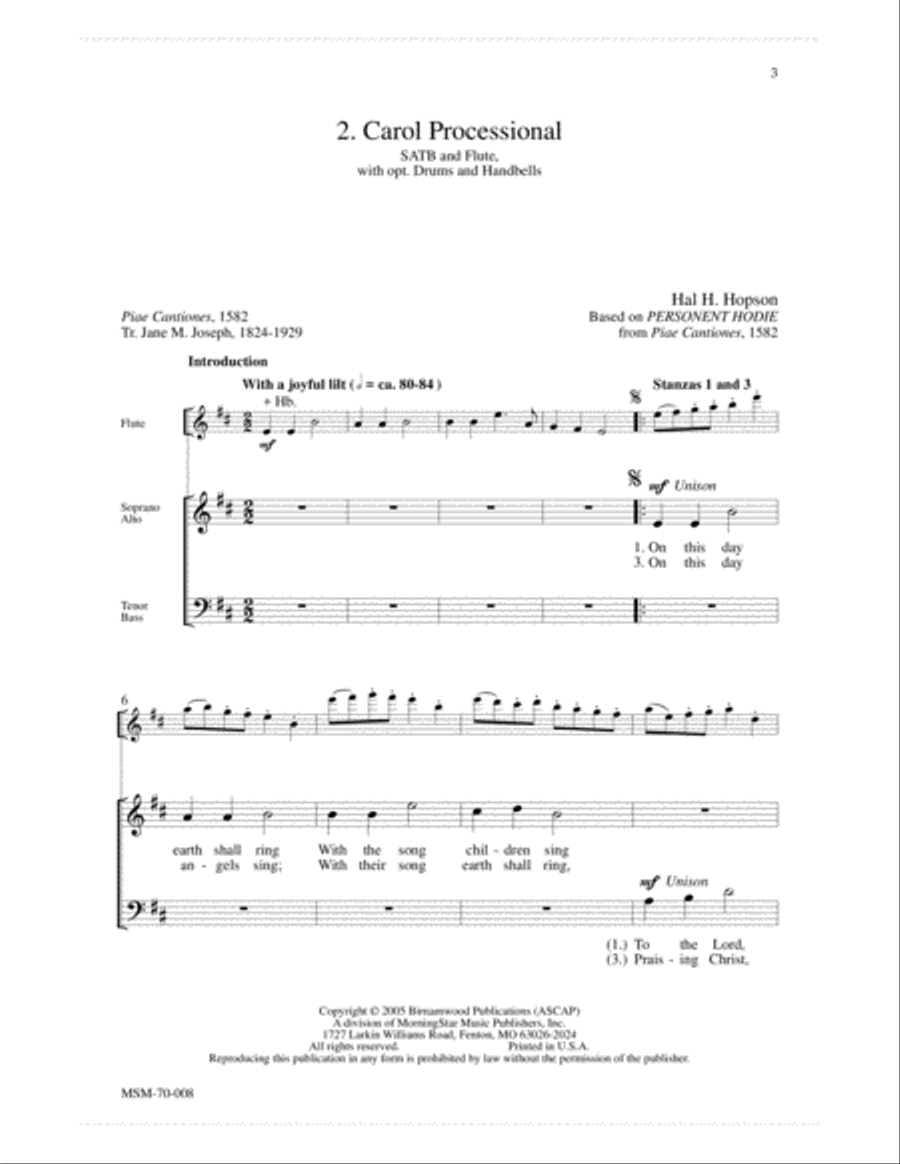 Come Ye Faithful: A Service of Carols Come Ye Faithful: A Service of Carols 4-Part scores gallery preview page 2