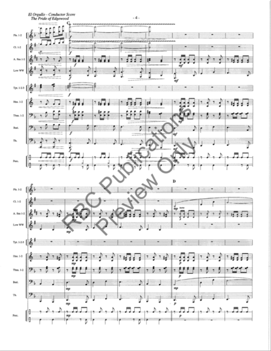 El Orgullo (Score) El Orgullo (Score) Concert Band scores gallery preview page 9
