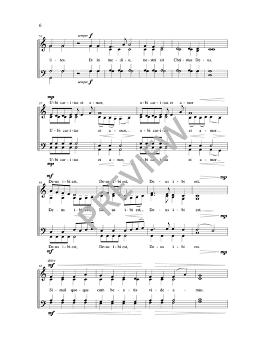 Ubi caritas 4-Part scores gallery preview page 9