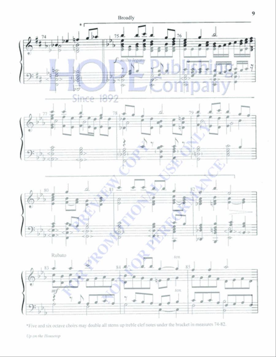 Up on the Housetop Up on the Housetop 5-Octaves scores gallery preview page 9