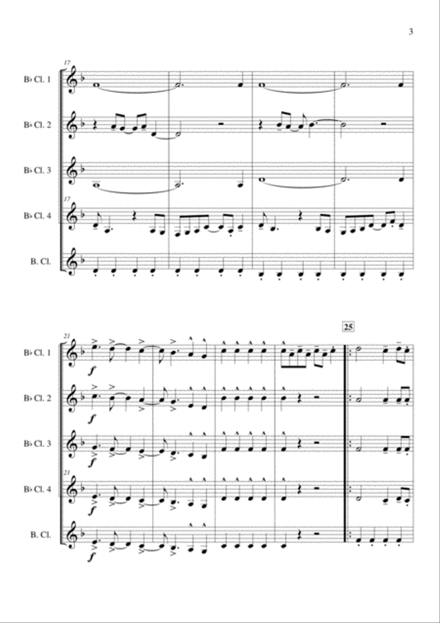 Y.M.C.A. Clarinet Quintet scores gallery preview page 4