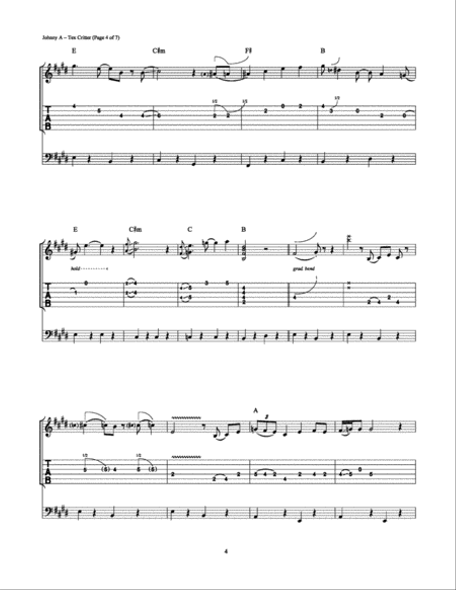 Tex Critter Tex Critter Electric Guitar scores gallery preview page 4