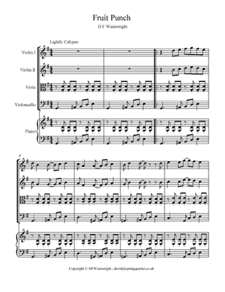 Fruit Punch; A Light Calypso for Junior Strings with score, parts