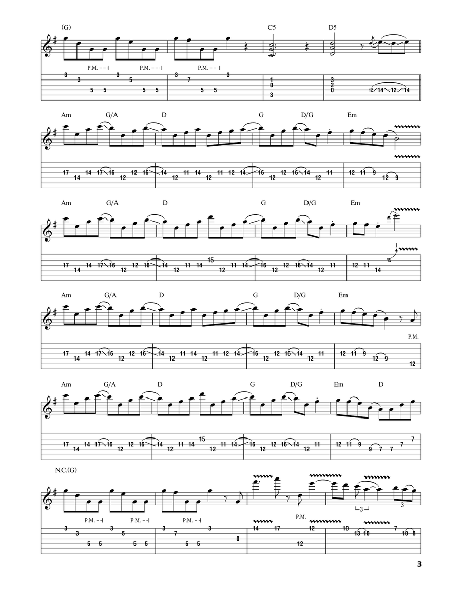 Cliffs Of Dover Acoustic Guitar scores gallery preview page 3