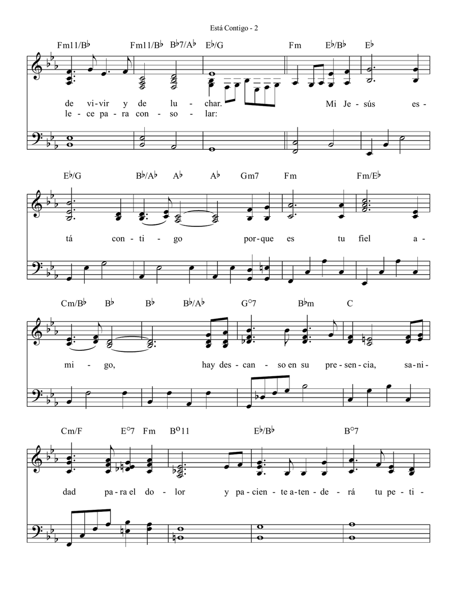 Está contigo Voice scores gallery preview page 2