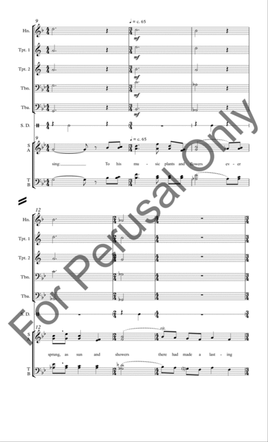 We Thank You for the Music (Brass Score/Parts) Choir scores gallery preview page 3